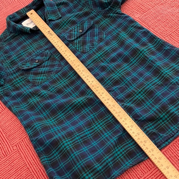 Windriver Women's small Plaid Button Down Shirt - Teal and purple - Picture 5 of 13